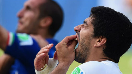 Norwegian Bets on Luis Suarez Biting Italian, Wins  670