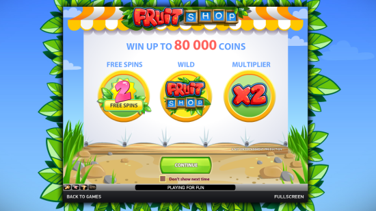 Win playing NetEnt’s Fruit Shop on your mobile