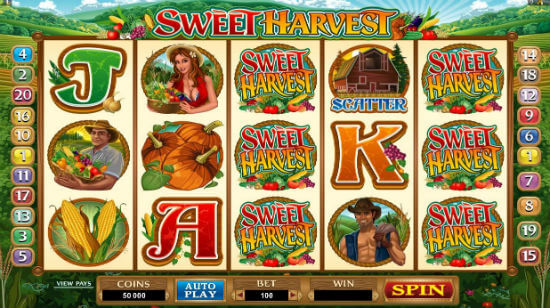 Reap winnings with Microgaming’s Sweet Harvest video slot