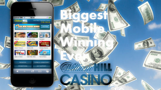 Highest mobile winning ever at William Hill