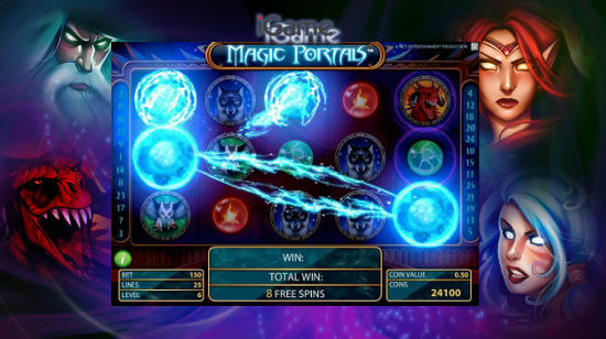 A Week of Free Spins +  500 Pool for Playing Magic Portals at iGame