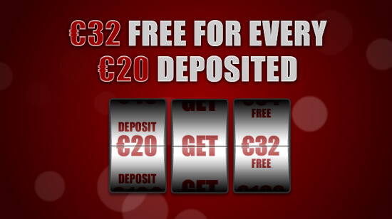 32Red Gives You £32 Extra on Your First Deposit!