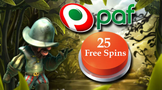 25 Free Spins +  20 at Paf’s Gonzo Weekend Madness