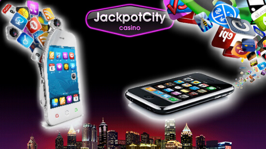 Up to  500 Match Bonus at JackpotCity Mobile